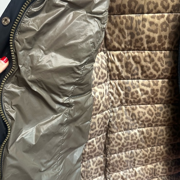 Calvin Klein Black Puffer Coat with Gold Accents - Picture 6 of 12